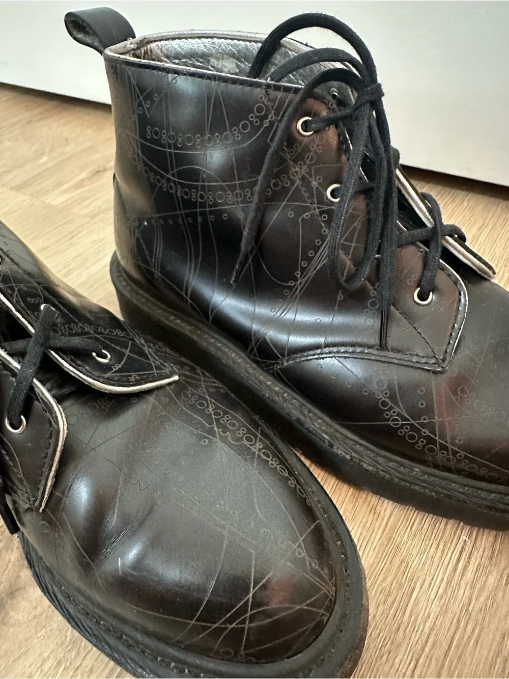 Dr. Martens Black Leather Lace-Up Ankle Boots